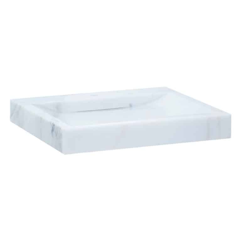 Stone Hidden Drain Bathroom Sink 25" Lenova Sinks